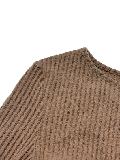 Solid Round Neck Belted Midi Dress