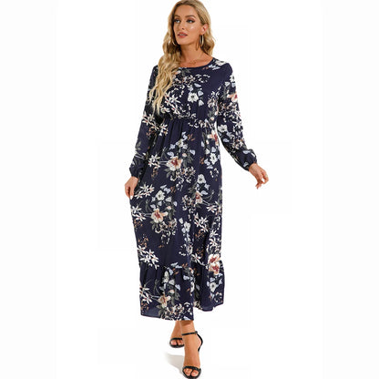 Bohemian Floral Chiffon Maxi Dress