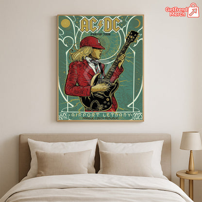 AC/DC PWR UP Tour Canvas Poster – June 26, 2025 “Tonight in Prague” Concert Art Print, Airport Letňany - Get Trend Merch