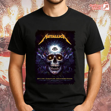 Metallica Charlotte 2025 Third Eye Skull T-Shirt | M72 Tour Official Tee – May 31 at Bank of America Stadium - Get Trend Merch
