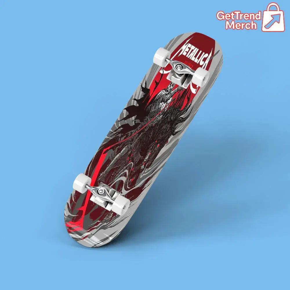 Metallica Denver 2025 Grim Rider Skateboard Deck | Limited Edition M72 Tour Art – June 27 & 29 Shows - Get Trend Merch