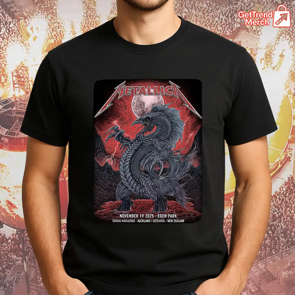 Metallica M72 World Tour November 19 2025 Auckland New Zealand Eden Park Tour Shirt