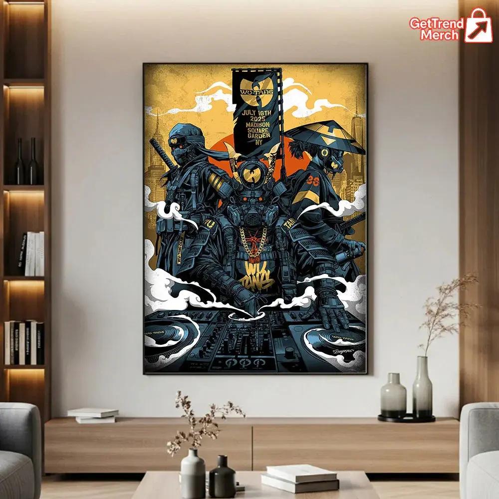 Wu-Tang Clan NYC 2025 Poster | Madison Square Garden Limited Print – July 16 Show Canvas Wall Art - Get Trend Merch