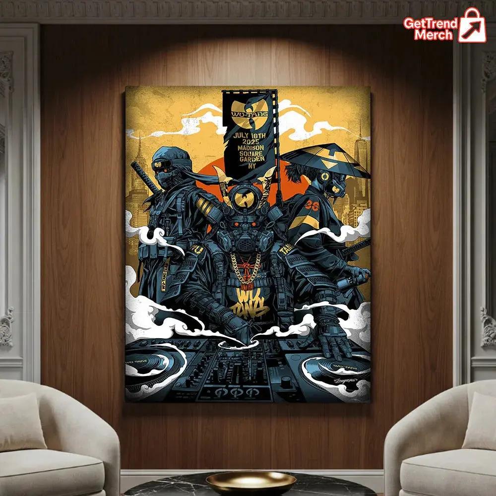Wu-Tang Clan NYC 2025 Poster | Madison Square Garden Limited Print – July 16 Show Canvas Wall Art - Get Trend Merch